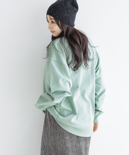 LOWRYS FARM(ローリーズファーム)の「USAウラケロゴLS 133785(スウェット・レディース・チャコールグレー/グレー/グリーン/アイボリー/ネイビー・SHORT/LONG)」の18枚目の写真