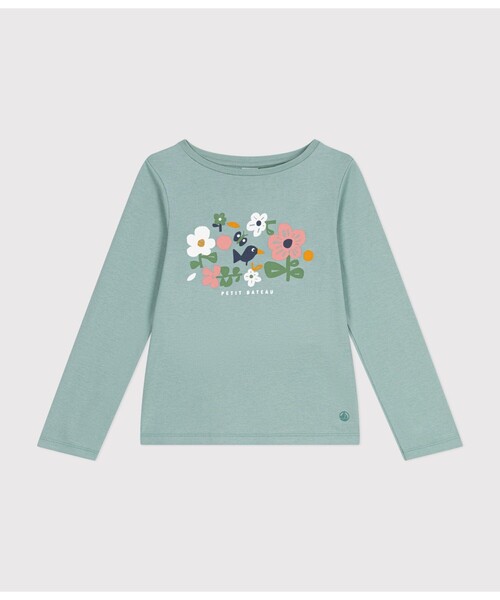 PETIT BATEAU（プチバトー）の「長袖Ｔシャツ（Tシャツ/カットソー・キッズ・ライトピンク/ベージュ/ライトグリーン・6YEAR/8YEAR/10YEAR/12YEAR）」の3枚目の写真