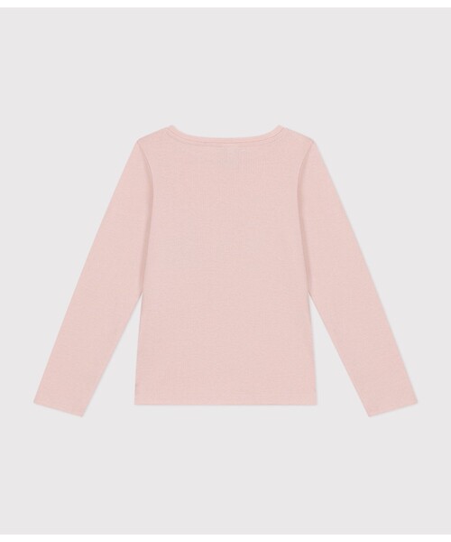PETIT BATEAU（プチバトー）の「長袖Ｔシャツ（Tシャツ/カットソー・キッズ・ライトピンク/ベージュ/ライトグリーン・6YEAR/8YEAR/10YEAR/12YEAR）」の4枚目の写真
