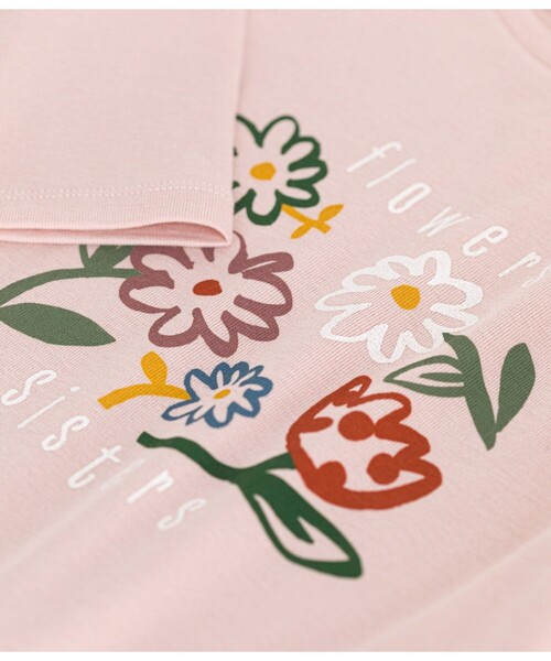 PETIT BATEAU（プチバトー）の「長袖Ｔシャツ（Tシャツ/カットソー・キッズ・ライトピンク/ベージュ/ライトグリーン・6YEAR/8YEAR/10YEAR/12YEAR）」の5枚目の写真
