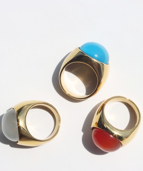 abaskdesign(アバスクデザイン)の「金属アレルギー対応 オーバルカラーステンレスリング(リング・レディース・グリーン/イエロー/ダークグレー/ブルー/ブルー系その他/オレンジ系その他/ホワイト・14号/16号/12号/FREE/18号/20号)」の19枚目の写真