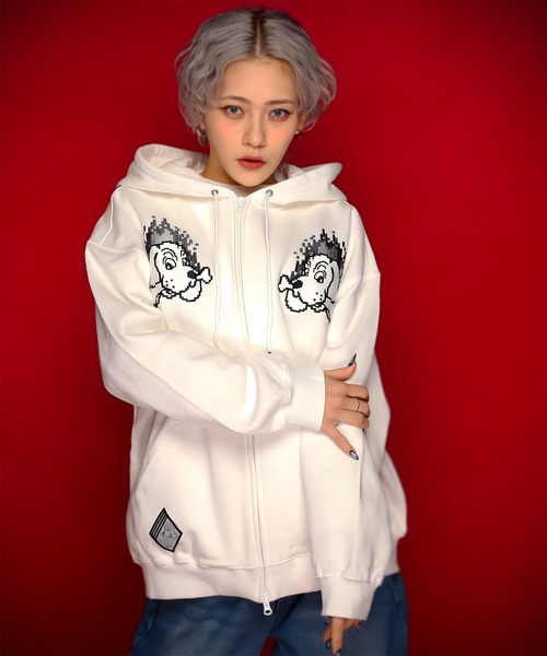 GALEO パーカー クロミ×GALFY(ガルフィー) イルガルフィームラ染めZIPパーカー