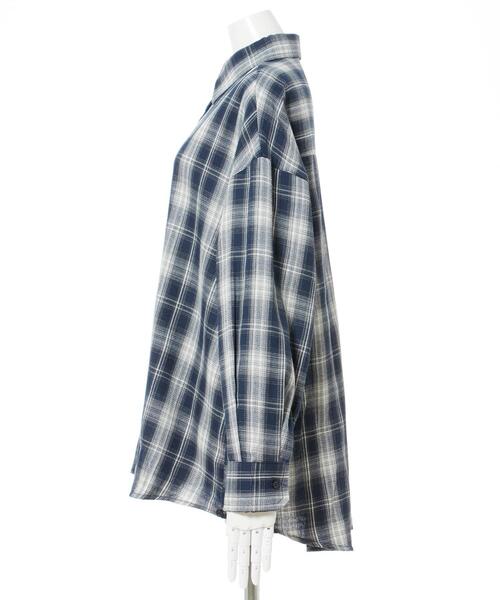 INGNI(イング)の「2Wayカシュクールチェックシャツ(シャツ/ブラウス・レディース・ネイビー系2/ブラウン系その他2/ブラック系・M)」の5枚目の写真