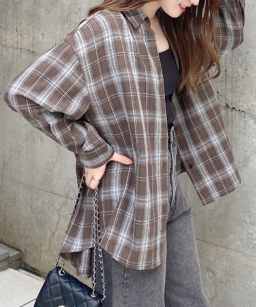 INGNI（イング）の「2Wayカシュクールチェックシャツ（シャツ/ブラウス