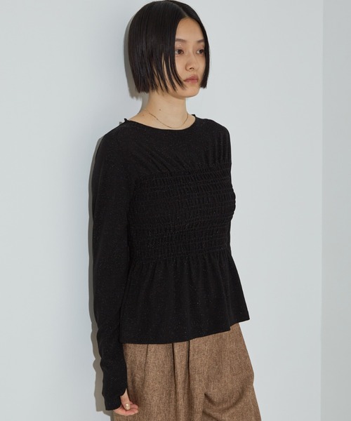 NOMINE（ノミネ）の「スパーク ビスチェ ロンT（Tシャツ/カットソー・レディース・ピンク/ゴールド/アイボリー/ブラック・フリー）」の3枚目の写真