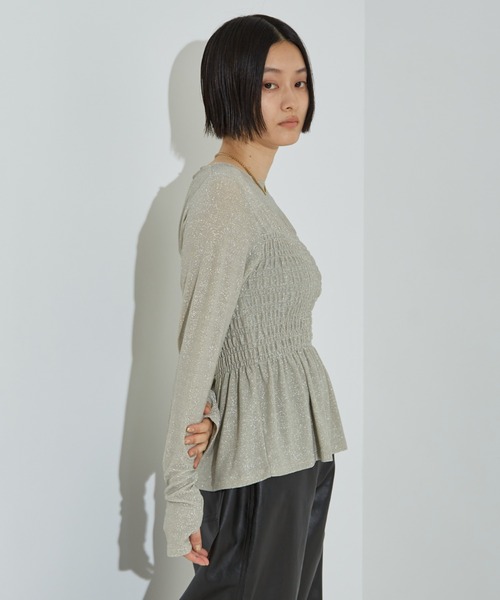 NOMINE（ノミネ）の「スパーク ビスチェ ロンT（Tシャツ/カットソー・レディース・ピンク/ゴールド/アイボリー/ブラック・フリー）」の10枚目の写真