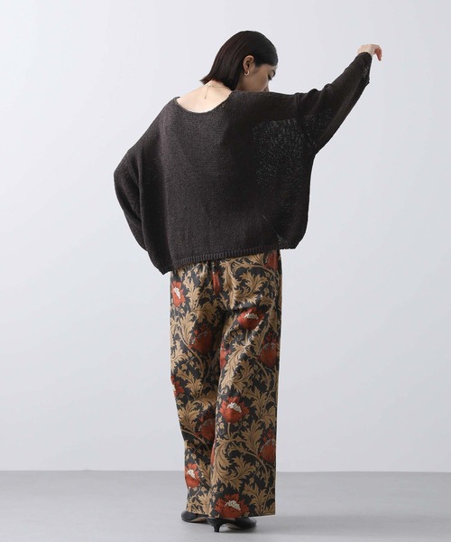 Acuta（アクータ）の「アネモネ柄ワイドイージーパンツ（その他パンツ・レディース・ブラック×レッド・FREE）」の4枚目の写真