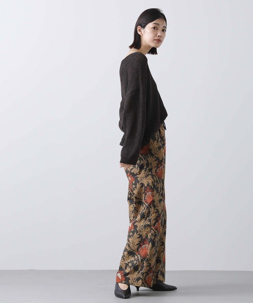 Acuta（アクータ）の「アネモネ柄ワイドイージーパンツ（その他パンツ・レディース・ブラック×レッド・FREE）」の5枚目の写真