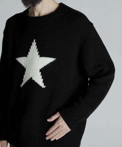 schott（ショット）の「Schott⁄ショット⁄CREW KNIT STAR⁄クルーネック