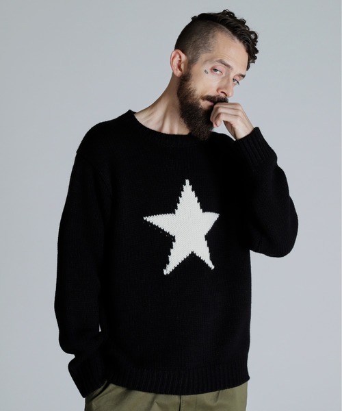 schott（ショット）の「Schott/ショット/CREW KNIT STAR/クルー