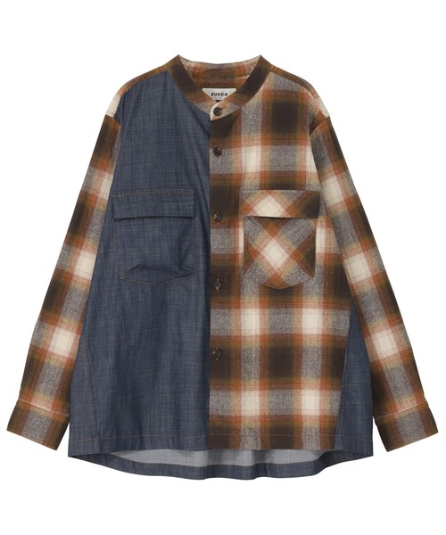 ZUCCa（ズッカ）の「ネルチェック / シャツ/ (O)（シャツ/ブラウス・レディース・ブラウン/ブラック・M size）」の4枚目の写真