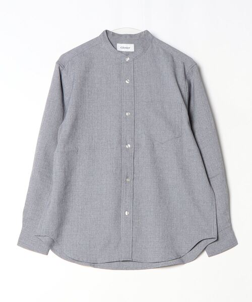 GLOSTER(グロスター)の「【GLOSTER/グロスター】かすれチェック バンドカラーシャツ(シャツ/ブラウス・メンズ・ブルーグレー/ネイビー/ベージュ・M/L/S)」の4枚目の写真