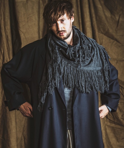 NO ID.(ノーアイディ)の「【NO ID.】Fringe Knit Stole / フリンジ ニット ストール(ストール/ショール・メンズ・その他23/ワイン/ブラック・ONE SIZE)」の15枚目の写真