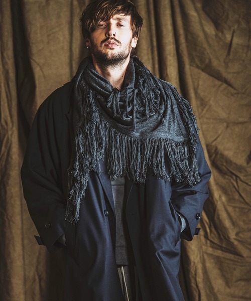 NO ID.(ノーアイディ)の「【NO ID.】Fringe Knit Stole / フリンジ ニット ストール(ストール/ショール・メンズ・その他23/ワイン/ブラック・ONE SIZE)」の16枚目の写真