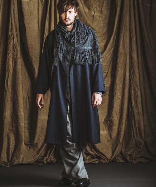 NO ID.(ノーアイディ)の「【NO ID.】Fringe Knit Stole / フリンジ ニット ストール(ストール/ショール・メンズ・その他23/ワイン/ブラック・ONE SIZE)」の17枚目の写真
