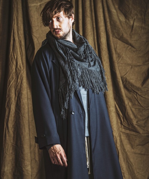 NO ID.(ノーアイディ)の「【NO ID.】Fringe Knit Stole / フリンジ ニット ストール(ストール/ショール・メンズ・その他23/ワイン/ブラック・ONE SIZE)」の18枚目の写真