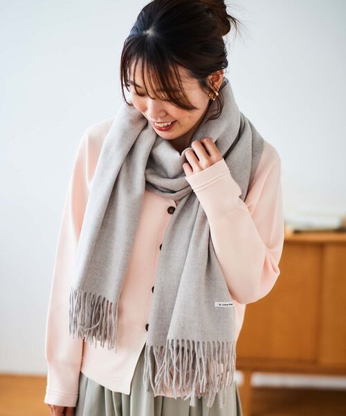 le.coeur blanc（ルクールブラン）の「カシミヤタッチストール（ストール/ショール・レディース・ベージュ/ライトピンク・FREE）」の11枚目の写真