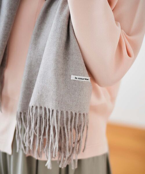 le.coeur blanc（ルクールブラン）の「カシミヤタッチストール（ストール/ショール・レディース・ベージュ/ライトピンク・FREE）」の15枚目の写真