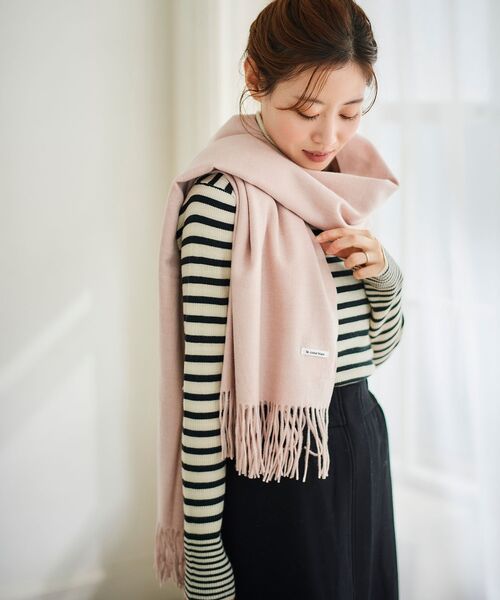 le.coeur blanc（ルクールブラン）の「カシミヤタッチストール（ストール/ショール・レディース・ベージュ/ライトピンク・FREE）」の17枚目の写真
