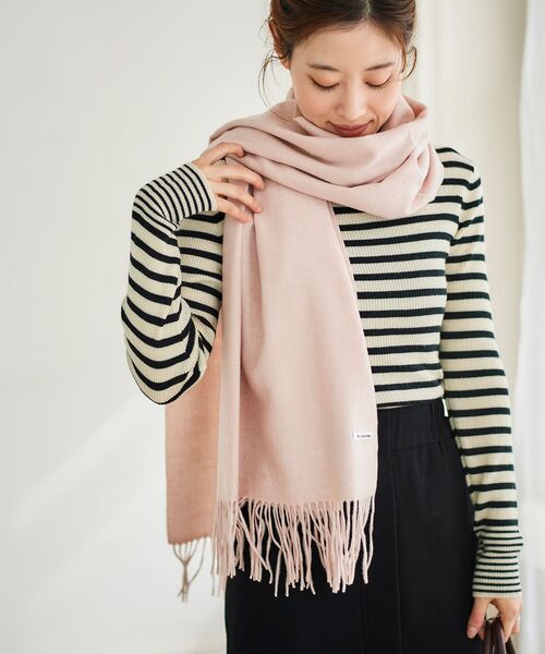 le.coeur blanc（ルクールブラン）の「カシミヤタッチストール（ストール/ショール・レディース・ベージュ/ライトピンク・FREE）」の21枚目の写真