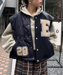 【etsinta/エシンタ】20thリメイクメルトンクロップドスタジャンベスト