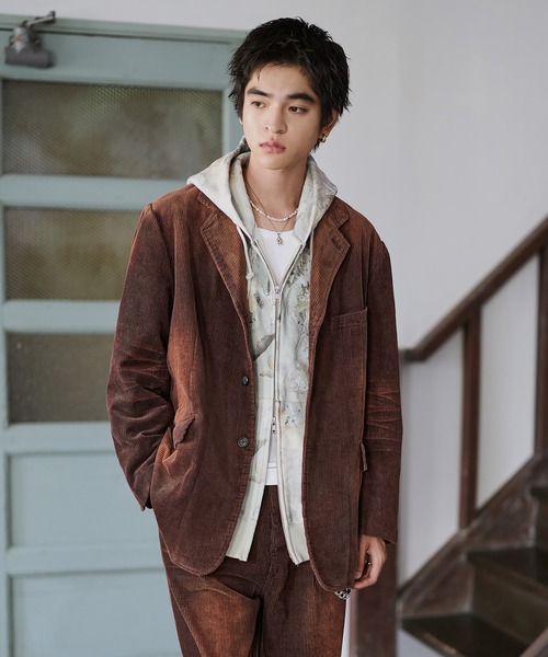 Bleme（ブレム）の「クラシック ヘビーコーデュロイ テーラードジャケット 【セットアップ対応】（テーラードジャケット・メンズ・ブラック/カーキ/ブラウン/カーキ系/ブラウン系/ブラック系・S/M/L/XL）」の20枚目の写真