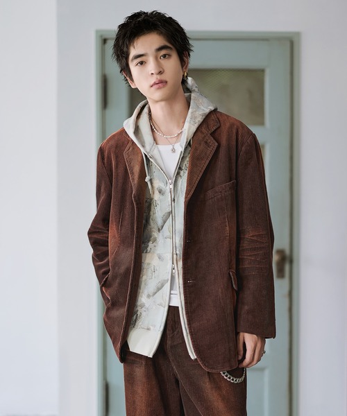 Bleme（ブレム）の「クラシック ヘビーコーデュロイ テーラードジャケット 【セットアップ対応】（テーラードジャケット・メンズ・ブラック/カーキ/ブラウン/カーキ系/ブラウン系/ブラック系・S/M/L/XL）」の19枚目の写真