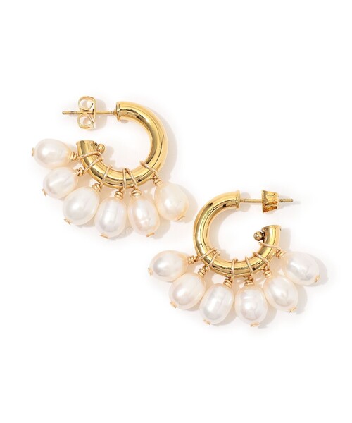 eliou CALVIN パールピアス（ピアス（両耳用））｜TOMORROWLAND（トゥモローランド） 29,700円