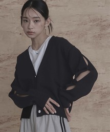 ホールスリーブVネックカーディガン