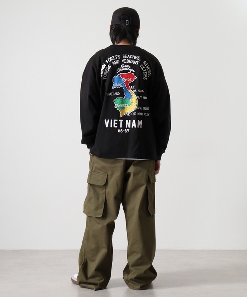 FUNALIVE(ファンアライブ)の「ヘビーウエイトワイドシルエット刺繍ロングスリーブTシャツ(Tシャツ/カットソー・メンズ・ブラック系その他2/ダークグリーン/モカ/スミクロ/ブラック/ライトブラック/ホワイト系その他2/ホワイト・L/M/LL)」の13枚目の写真
