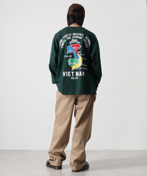 FUNALIVE(ファンアライブ)の「ヘビーウエイトワイドシルエット刺繍ロングスリーブTシャツ(Tシャツ/カットソー・メンズ・ブラック系その他2/ダークグリーン/モカ/スミクロ/ブラック/ライトブラック/ホワイト系その他2/ホワイト・L/M/LL)」の18枚目の写真