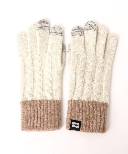 EVOLG（エヴォログ）の「【EVOLG/エヴォログ】LET2517 MINOS ニットグローブ（手袋・メンズ・ネイビー/オフホワイト/レッド/ライトグレー・FREE）」の5枚目の写真