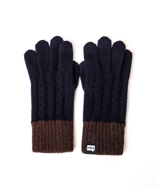 EVOLG（エヴォログ）の「【EVOLG/エヴォログ】LET2517 MINOS ニットグローブ（手袋・メンズ・ネイビー/オフホワイト/レッド/ライトグレー・FREE）」の12枚目の写真