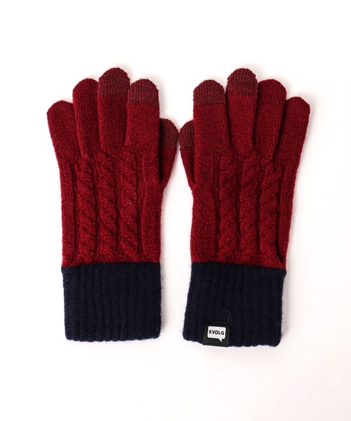 EVOLG（エヴォログ）の「【EVOLG/エヴォログ】LET2517 MINOS ニットグローブ（手袋・メンズ・ネイビー/オフホワイト/レッド/ライトグレー・FREE）」の20枚目の写真