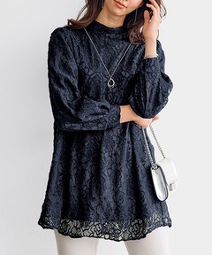 【MAISON SPECIAL】ドットジャガードワンピース ドットジャガードワンピース【MAISON SPECIAL/メゾンスペシャル