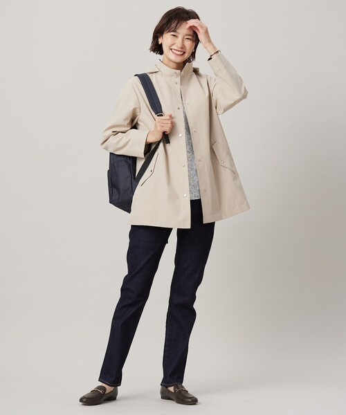 J.PRESS（ジェイプレス）の「【洗える・撥水】ドライツイルストレッチ フーディ アウター（その他アウター・レディース・ブラウン系/ネイビー系/ベージュ系・11/9）」の11枚目の写真