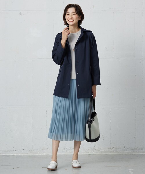 J.PRESS（ジェイプレス）の「【洗える・撥水】ドライツイルストレッチ フーディ アウター（その他アウター・レディース・ブラウン系/ネイビー系/ベージュ系・11/9）」の12枚目の写真