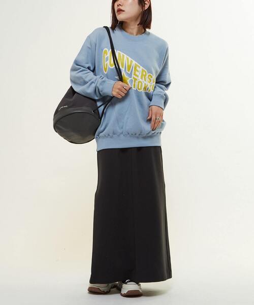 CONVERSE TOKYO（コンバーストウキョウ）の「【限定展開】FLAG LOGO PRINT SWEAT（スウェット・レディース・杢グレー/ブラック/サックスブルー・MEDIUM/SMALL）」の7枚目の写真