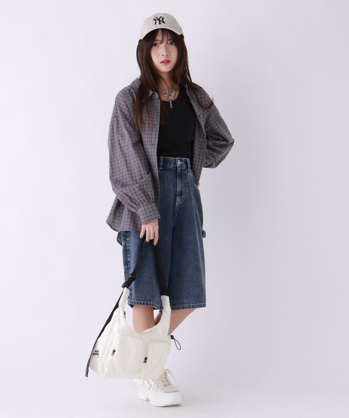 repipi armario（レピピ アルマリオ）の「チェックルーズシャツ（シャツ/ブラウス・キッズ・ブラウン系/ブルー系・SMALL/MEDIUM/LARGE）」の6枚目の写真