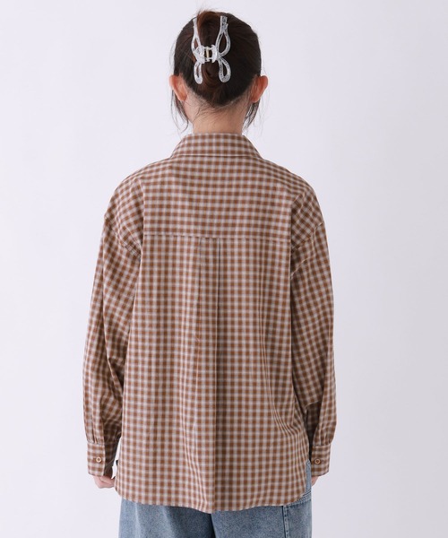 repipi armario（レピピ アルマリオ）の「チェックルーズシャツ（シャツ/ブラウス・キッズ・ブラウン系/ブルー系・SMALL/MEDIUM/LARGE）」の10枚目の写真