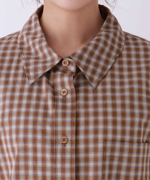 repipi armario（レピピ アルマリオ）の「チェックルーズシャツ（シャツ/ブラウス・キッズ・ブラウン系/ブルー系・SMALL/MEDIUM/LARGE）」の11枚目の写真