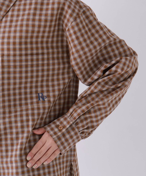 repipi armario（レピピ アルマリオ）の「チェックルーズシャツ（シャツ/ブラウス・キッズ・ブラウン系/ブルー系・SMALL/MEDIUM/LARGE）」の12枚目の写真