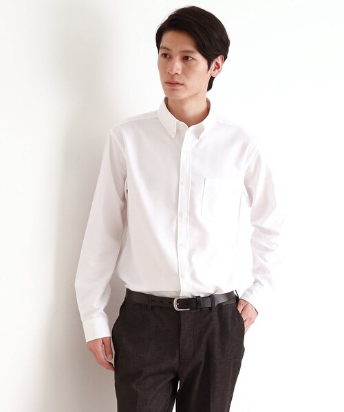 THE SHOP TK （ザ ショップ ティーケー ）の「瞬乾オックスシャツ 速乾素材／ON・OFF対応（シャツ/ブラウス・メンズ・サックスブルー/ブルー系その他4/オフホワイト/ピンク・01/02/03/04）」の2枚目の写真