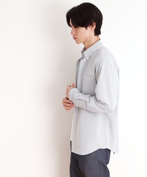 THE SHOP TK （ザ ショップ ティーケー ）の「瞬乾オックスシャツ 速乾素材／ON・OFF対応（シャツ/ブラウス・メンズ・サックスブルー/ブルー系その他4/オフホワイト/ピンク・01/02/03/04）」の17枚目の写真