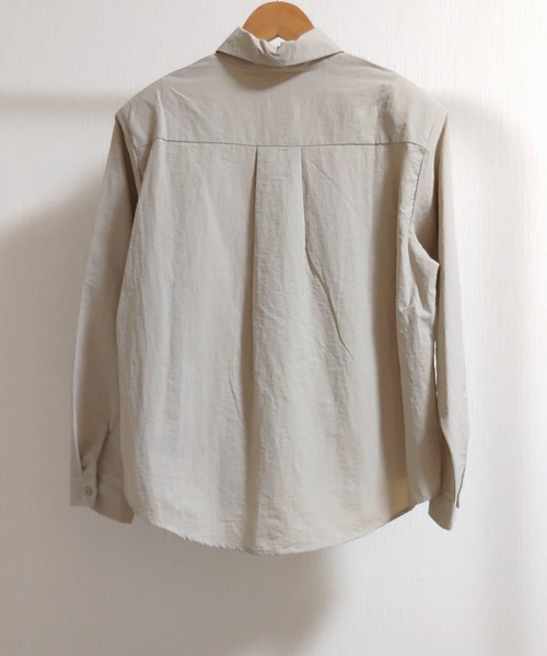 Q（キュー）の「ミリタリーシャツ（シャツ/ブラウス・レディース・ベージュ/ブラック・MEDIUM）」の12枚目の写真