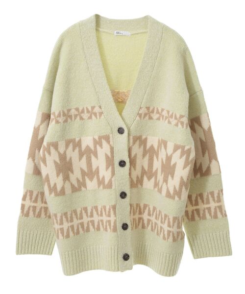 CRAFT STANDARD BOUTIQUE（クラフトスタンダードブティック）の「オルテガ柄ニットカーディガン（カーディガン/ボレロ・レディース・グリーン/サックスブルー/ベージュ/チャコールグレー・FREE）」の16枚目の写真