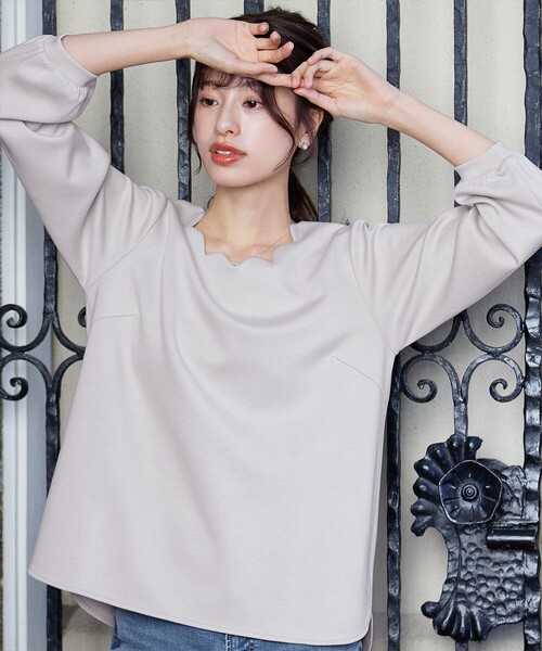 セール】スカラップカットソー（Tシャツ/カットソー）｜Tiaclasse