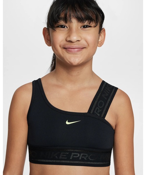 NIKE（ナイキ）の「《NIKEアパレル》G NP ASYM SWSH BRA SPORT P（スポーツブラ・キッズ・ブラック・140/130/160/150）」の4枚目の写真
