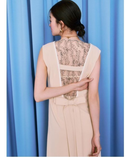 【新品タグ付】LILY BROWN バックリボンシャツワンピース　Mサイズ Lily Brown - 新品タグ付 バックレースアップキャミワンピース