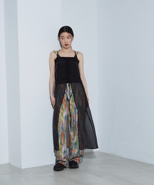 NOMINE(ノミネ)の「水彩アート ニュアンス柄 タックパンツ(その他パンツ・レディース・オレンジ/グリーン/グレイッシュブルー/その他1/その他2/その他3/その他・S/M)」の14枚目の写真